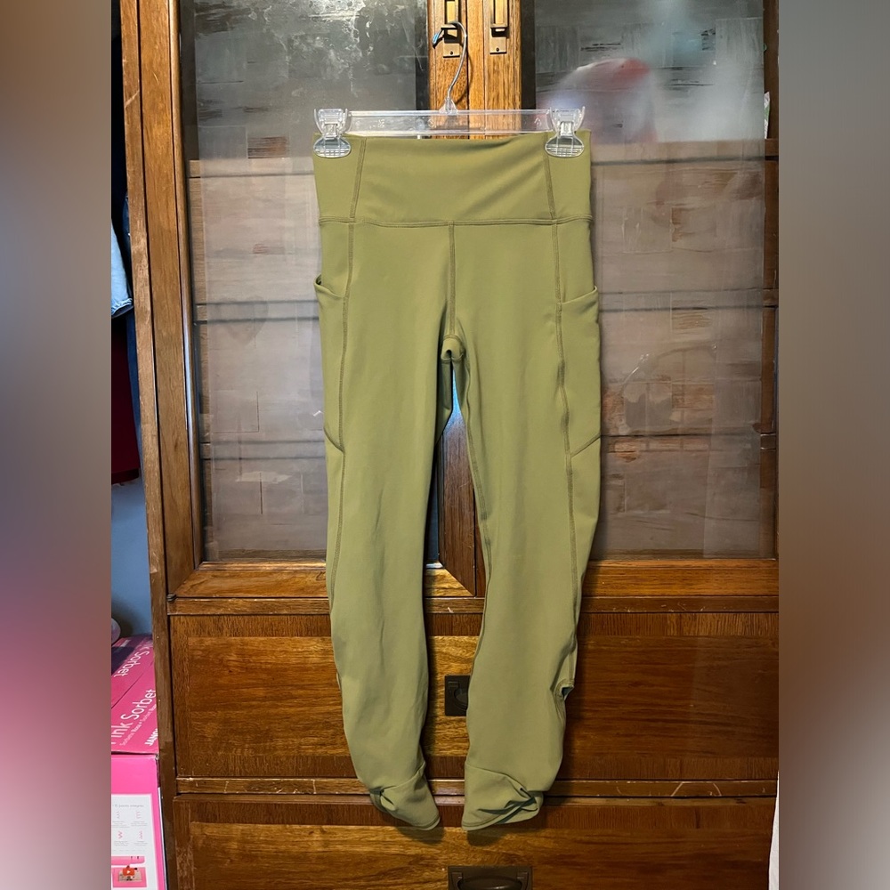 Lime/olive green Fabletics leggings